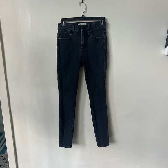 Madewell 10 inch High Rise Faded Black Skinny Jeans size 25 - Picture 2 of 7